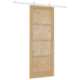 Sliding Door Brown 83 x 211 cm Solid Pine Wood 3333394