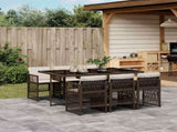 Garden Dining Set Brown and cream 3210909