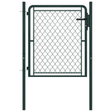 Garden Gate Steel 100x75 cm Green 144402