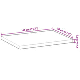 Floating Shelves 3 pcs 40x30x2 cm Untreated Solid Wood Acacia 3279365