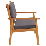 Garden Bench with Cushion Brown Solid Acacia wood 4106582