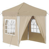 Pop-up Party Tent 195 x 195 x 245 cm Cream Oxford Fabric 42019735