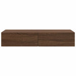 ZNTS Wall Shelf with Drawers Brown Oak 100x36x19 cm Engineered Wood 859992