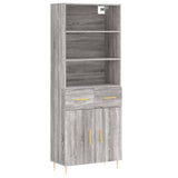 Highboard Grey Sonoma 69.5x34x180 cm Engineered Wood 3200511