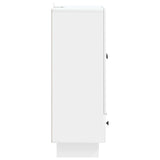 Sideboard High Gloss White 66 x 34.5 x 95 cm Engineered Wood 893979