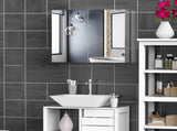 Bathroom Mirror Cabinet, Stainless Steel Wall Mounted Bathroom Storage Cabinet with Double Doors, T3398P330389