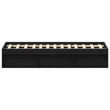 Bed Frame without Mattress Black Oak 120x200 cm Engineered Wood 3329332