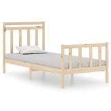 Bed Frame without Mattress 90x190 cm Single Solid Wood 3105345