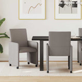 Dining Chairs with Wheels 2 pcs Taupe 57 x 66 x 94 cm Fabric 42017813