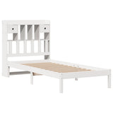 Bookcase Bed without Mattress White 90x200 cm Solid Wood Pine 3321621