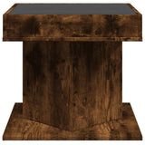 Coffee Table with LED Smoked Oak 50x50x45 cm Engineered Wood 847564