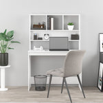 ZNTS Desk with Shelves High Gloss White 102x45x148 cm Engineered Wood 823002