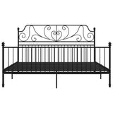 Bed Frame without Mattress Black Metal 180x200 cm Super King 324856