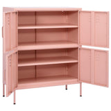 Storage Cabinet Pink 80x35x101.5 cm Steel 336139