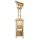 Outdoor Bar Table with Storage Natural 110 x 50 x 210 cm Bamboo 42028062