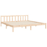 Bed Frame without Mattress 200x200 cm Solid Wood Pine 3192056