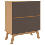 Drawer Cabinet OLDEN Grey and Brown Solid Wood Pine 358589