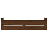 Bed Frame without Mattress Brown Oak 75x190 cm Small Single Small Single 3207391