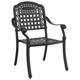 Garden Dining Set 5 pcs Black Aluminium 3334645