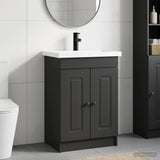 Bathroom Furniture Set Black 56 x 37.5 x 81 cm Engineered Wood 3404165