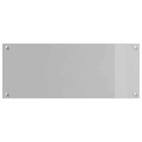 Kitchen Backsplash 2 pcs Light Grey 100 x 40 cm Tempered Glass 3415455