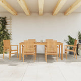 7 Piece Garden Dining Set Solid Wood Teak 3157921
