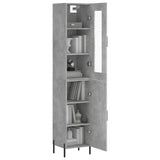 Highboard Concrete Grey 34,5x34x180 cm Engineered Wood 3199181