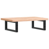 Basin Shelf Wall Mounted Steel and Solid Wood Beech 3302357