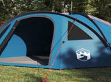 Dome Tent 4-Person 308 x 268 x 130 cm Waterproof Blue Taffeta 42001009