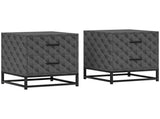 Bedsides Set of 2, Modern Bedside Nightstand with 2 Drawers, Bedside Cabinet Sofa Side T3398P329593