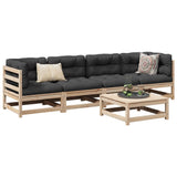 Garden Sofa Set Natural Wood Solid Pine Wood Large 3299279