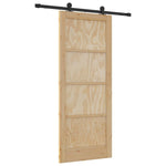 Sliding Door Manual ORKDAL Natural and black 83 x 202 cm 3333448