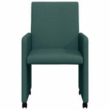 Dining Chairs 2 pcs Dark green 57 x 66 x 94 cm Fabric 42017812