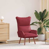 Armchair Wine Red 69 x 74 x 93 cm Artificial Leather 42001860