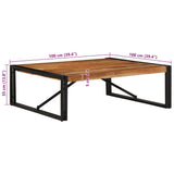 Coffee Table 100x100x35 cm Solid Wood Acacia 4016669