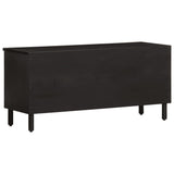 TV Cabinet Black 100x33x46 cm Solid Wood Mango 356835