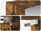 Bathroom Mirror Cabinet Smoked Oak 40 x 10.5 x 60.5 cm 889027