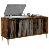 Record Cabinet Smoked Oak 100x38x48 cm Engineered Wood 831978
