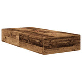 Storage Bed Frame Old Wood 100 x 200 cm Engineered Wood 3335355