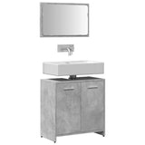 Bathroom Cabinet with Mirror Concrete Grey Engineered Wood 856041