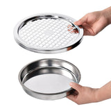 Ashtray Dustbin Silver Stainless Steel Medium Removable Covers 51095