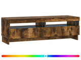 LED TV Cabinet Smoked Oak Engineered Wood 896110