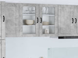 Wall Glass Cabinet PORTO Concrete Grey 80 x 31 x 80 cm 885418