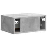 Wall-Mounted Bedside Cabinet with Drawer 2 pcs Concrete Grey 898962