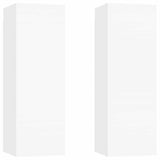 6 Piece TV Cabinet Set White Engineered Wood 3114462