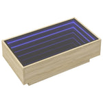 ZNTS Coffee Table with LED Sonoma Oak 90x50x30 cm Engineered Wood 847520