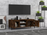 TV Cabinet with Metal Legs Smoked Oak 103.5x35x50 cm 813161