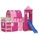 Curtains for Loft Bed with Tunnel and Tower Pink 835921