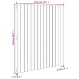 ZNTS Wall Headboard 95.5x3x110 cm Solid Wood Pine 824933