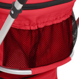 2-Layers Folding Dog Stroller Red 83x48x97 cm Oxford Fabric 172206